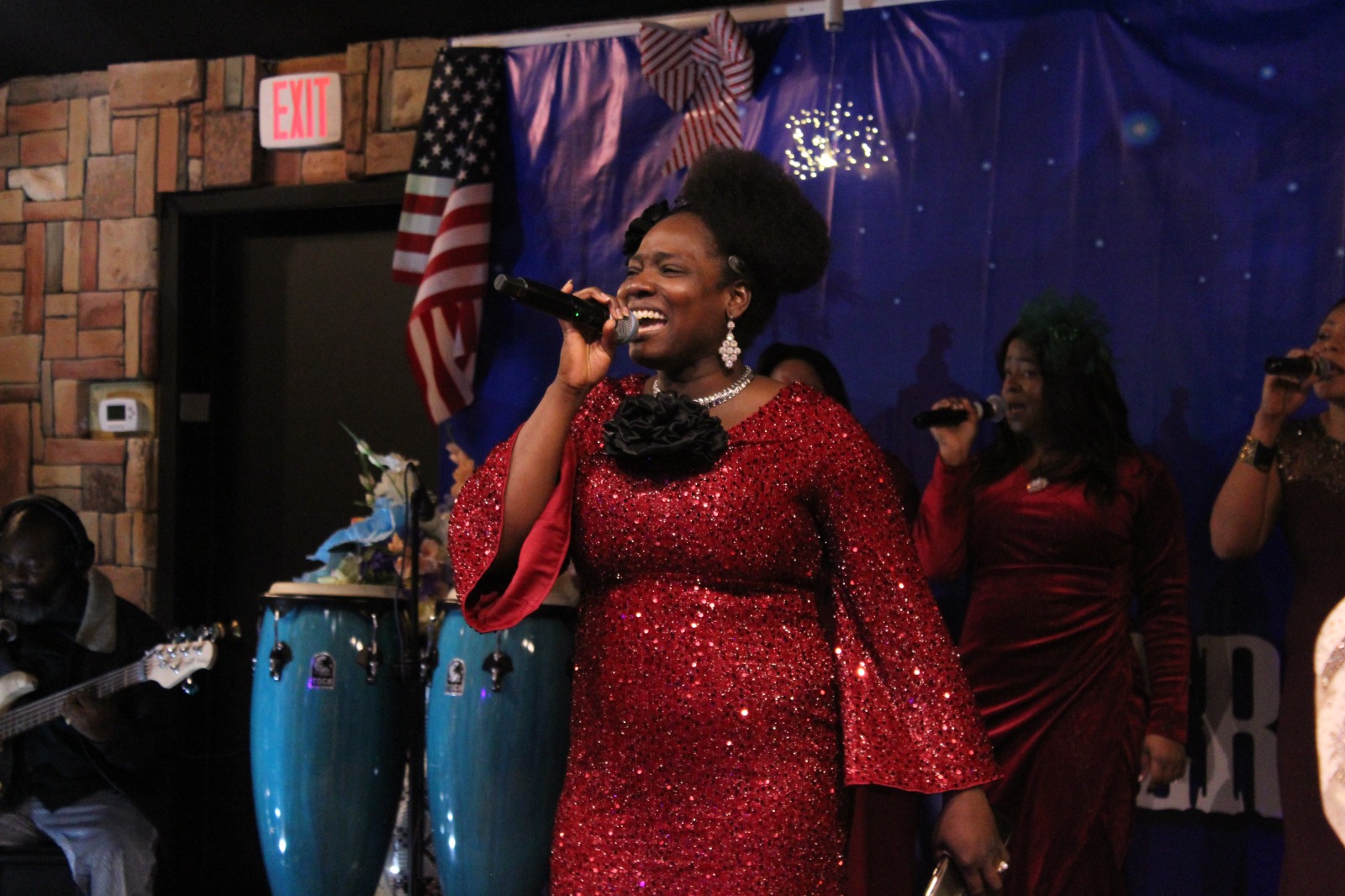 Bukky Alla ministering in song