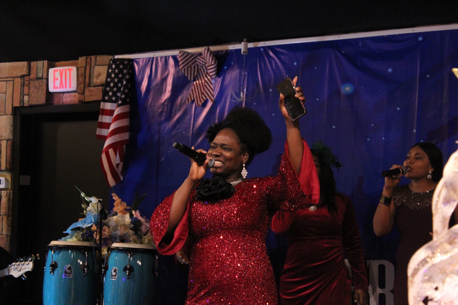 Bukky Alla ministering in song